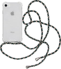 iMoshion Hoesje Geschikt voor iPhone SE (2022) / SE (2020) / 8 / 7 Hoesje Met Koord - iMoshion Backcover met koord - Transparant