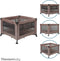 Titaniumbaby SMART Mason - Opvouwbare box 100x100 cm - Verhoogde bodem Taupe