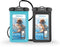 Travelly ® Waterdicht Telefoonhoesje - IPX8 tot 30m - Universeel voor Smartphones - Set van 2 (Zwart/Blauw) (2 stuks)