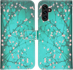 iMoshion Hoesje Geschikt voor Samsung Galaxy A04s / A13 (5G) Hoesje Met Pasjeshouder - iMoshion Design Softcase Bookcase - Blauw / Blossom