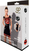 Latex jurkje zwart met rood - XL