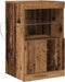 vidaXL - Dressoir - met - LED-verlichting - Oud - Hout - 41x37x67 - cm