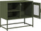 vidaXL - Tv-meubel - 68x39x60,5 - cm - staal - olijfgroen