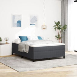 vidaXL - Bed - Frame - Donkergrijs - 140x200 - cm - Corduroy - Stof