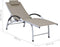 vidaXL - Ligbed - aluminium - en - textileen - taupe