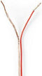 Nedis Speaker-Kabel - 2 x 0.75 mm² - CCA - 100.0 m - Rond - PVC - Transparant - Folieverpakking