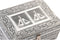 Doos-Juwelenkistje DKD Home Decor 17,5 x 13 x 8 cm Zilverkleurig Hout Aluminium Groen