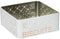 Excellent Houseware Koektrommel Biscuits - wit - 20 x 20 x 8 cm - 1600 ML - bewaarblik met bamboe deksel - metaal