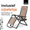 Novitaa NOVDC01C - Opvouwbare Ligstoel - Verstelbaar 30°-90° - Beige