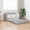 vidaXL - Vloersofa - Bed - 2-in-1 - Cloud - Grijs - 124x71x78 - cm - Stof
