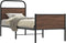 vidaXL - Bedframe - zonder - matras - bewerkt - hout - bruin - eikenkleur - 80x200 - cm