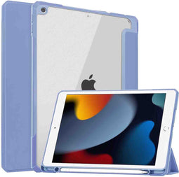 imoshion Tablet Hoes Geschikt voor iPad 8 10.2 (2020) 8e generatie / iPad 7 10.2 (2019) 7e generatie / iPad 9 10.2 (2021) 9e generatie - imoshion Trifold Hardcase Bookcase - Paars /Paars