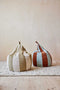 OYOY Iro Zitzak/Beanbag gestreept - Aqua/Caramel