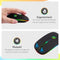 Techvavo® Draadloze Muis - Oplaadbaar - LED Verlichting - Stille Muis - Zwart