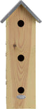 Esschert Design Vogelhuisje - Hout naturel - 19,5 x 16,5 x 51,5 cm