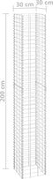 vidaXL - Schanskorf - plantenbakken - 3 - st - verhoogd - 30x30x100 - cm - ijzer