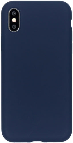 Accezz Liquid Silicone Backcover iPhone Xs / X - Schokabsorberend - Blauw