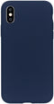 Accezz Liquid Silicone Backcover iPhone Xs / X - Schokabsorberend - Blauw
