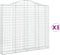 vidaXL - Schanskorven - 3 - st - gewelfd - 200x30x180/200 - cm - ijzer