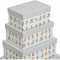 Set Van Opstapelbare Opbergboxen Dkd Home Decor Grijs Huisdieren Karton (43,5 X 33,5 X 15,5 Cm)
