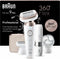 Braun Silk-épil 9 Flex 9-360 3D - Epilator - MicroGrip 40 pincetten - Roze Wit