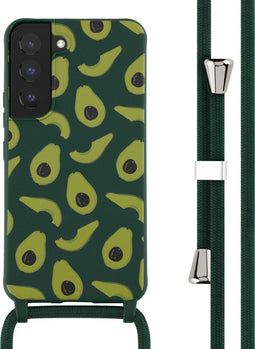 iMoshion Hoesje Geschikt voor Samsung Galaxy S22 Hoesje Met Koord - iMoshion Siliconen design hoesje met koord - Groen / Avocado Green