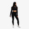 FORZA NAADLOZE CROP TOP - Korte model - Ademend - Zwart