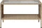 vidaXL - Tuinbank - 2-zits - met - kussens - & - tafel - poly - rattan - beige