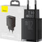 Baseus Compact Quick Wall Charger - 20W - 1x USB-A 1x USB-C - Zwart