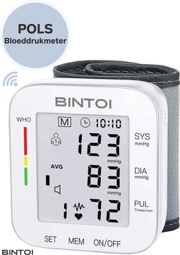 Bintoi BXE200 - Polsbloeddrukmeter - Automatisch - 90 geheugenplaatsen