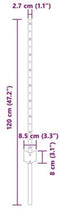 vidaXL - Hekpalen - 5 - stuks - U-profiel - Groen - 80 - cm - Staal