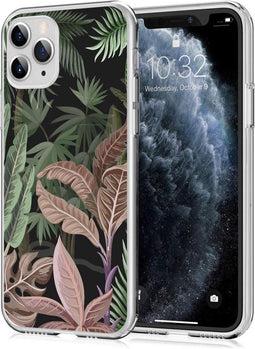 iMoshion Hoesje Geschikt voor iPhone 11 Pro Hoesje Siliconen - iMoshion Design hoesje - Groen / Roze / Dark Jungle