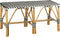Mica Decorations Mandox Bank voor Buiten - L90 x B36 x H46 cm - Rotan - Zwart, Wit