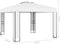 vidaXL - Prieel - met - dubbel - dak - en - LED-lichtslinger - 3x3 - m - wit