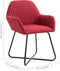 vidaXL - Eetkamerstoelen - 2 - st - stof - wijnrood