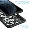 iPhone 11 Hoesje Siliconen - iMoshion Design hoesje - Wit / Zwart / White Flowers