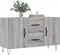 vidaXL - Dressoir - 100x36x60 - cm - bewerkt - hout - grijs - sonoma - eikenkleurig