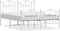 vidaXL - Bedframe - met - hoofd- - en - voeteneinde - metaal - wit - 150x200 - cm