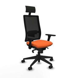 Bureaustoel met hoofdsteun Piqueras y Crespo 3D066N1 Oranje