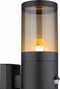 Globo Xeloo - Wandlamp - 2 lichtpunten - Zwart - Metaal - IP44