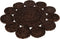 J-Line placemat Rond Bloem - jute - donkerbruin