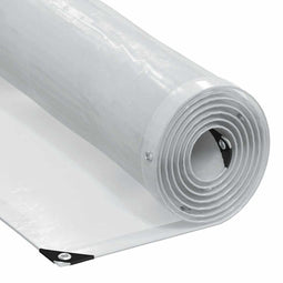 vidaXL - Doorzichtig - zeildoek - met - zeilringen - 1x12 - m - polyethyleen