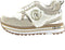 Liu Jo Maxi Wonder 48 - Lage sneakers - Off white suède met fluffy textiel - Beige