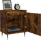vidaXL - Nachtkastje - 40x30x50 - cm - bewerkt - hout - gerookt - eikenkleurig