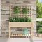vidaXL - Tuinbak - met - Trellis - en - Plank - 115x59x152 - cm - Massief - Hout - Vuren