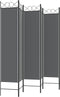 vidaXL - Kamerscherm - met - 6 - panelen - 240x200 - cm - stof - antracietkleurig