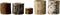 Bloomingville - Set van 5 kaarshouders - Natuurlijke uitstraling hout (5 stuks)