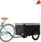 vidaXL - Fietstrailer - 45 - kg - ijzer - zwart - en - grijs