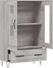 vidaXL - Hoge - kast - 69,5x31x115 - cm - bewerkt - hout - grijs - sonoma - eikenkleurig