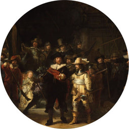 WallArt Behangcirkel The Night Watch 142,5 cm